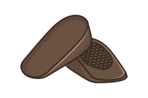 confortevole scarpe arco supporto solette illustrazione. moda oggetto icona concetto. a due strati scarpa arco supporto sottopiede design. png