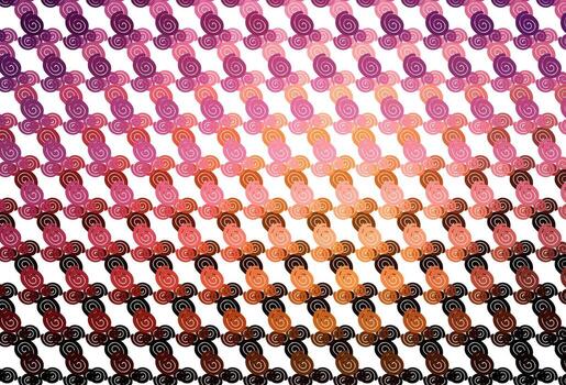 Light Red, Yellow vector pattern with bubble shapes.