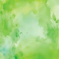 Green watercolor background vector