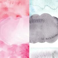 Soft watercolor splash stain background vector