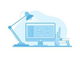 Workspace concept flat illustration vector