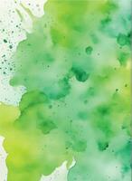 Green watercolor background vector