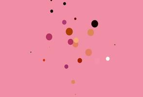 Light Red, Yellow vector cover with spots.