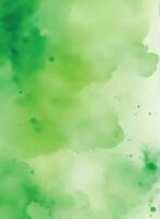 Green watercolor background vector