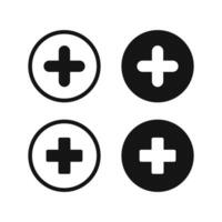 Plus Icon vector. Add icon. Addition sign. Medical Plus icon. Vector illustration