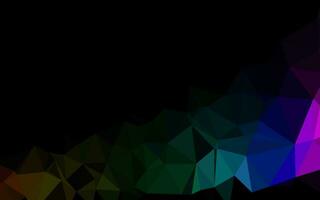 Dark Multicolor, Rainbow vector low poly cover.