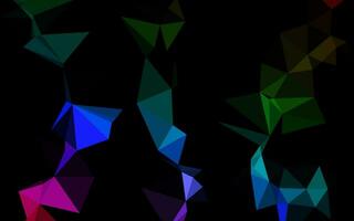 Dark Multicolor, Rainbow vector triangle mosaic cover.