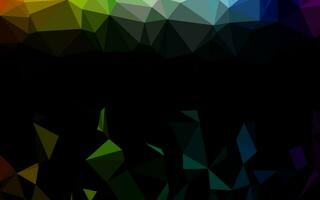 Dark Multicolor, Rainbow vector blurry triangle pattern.