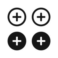 Plus Icon vector. Add icon. Addition sign. Medical Plus icon. Vector illustration