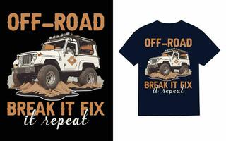 Off Road T-Shirt Design Vector Ai Generate