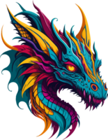 colorato Drago logo illustrazione ai generativo png