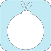 Christmas ball icon for decoration. png