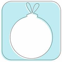 Christmas ball icon for decoration. photo