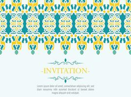 Invitation card vector design vintage style