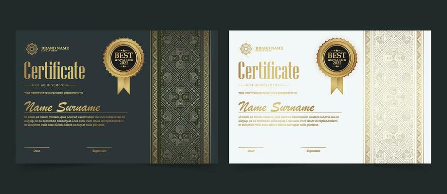 Certificate Frame Gold Vector Art Icons and Graphics for Free Download