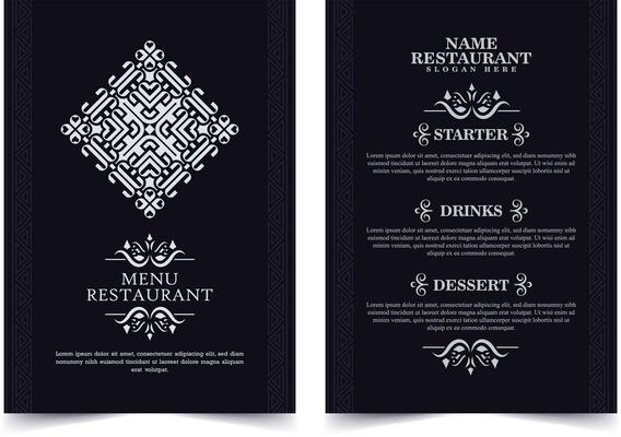 Menu Layout with ornamental Elements