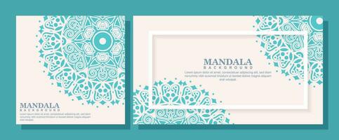 Flat mandala arabesque background vector