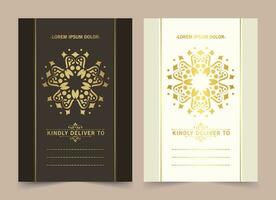 luxury ornament border decoration invitation card vector