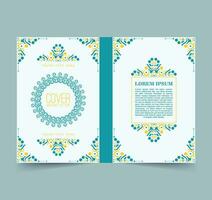 vistoso ornamental libro cubrir diseño vector