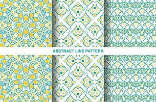 Collection of Colorful abstract geometric pattern design vector