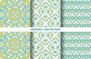 Collection of Colorful abstract geometric pattern design vector