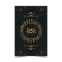 Luxury ornament greeting card vector template