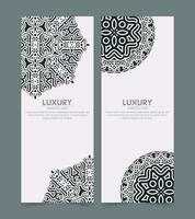 Vertical background card with mandala design vector