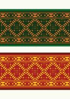 Henna banner border with colorful border vector