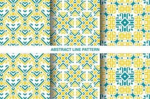 Collection of Colorful abstract geometric pattern design vector