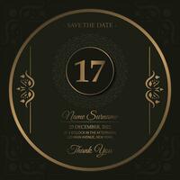 Elegant birthday card invitation template vector