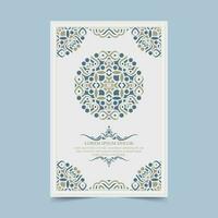 vintage ornament greeting card calligraphy decoration vector