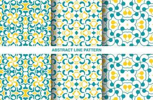 Collection of Colorful abstract geometric pattern design vector