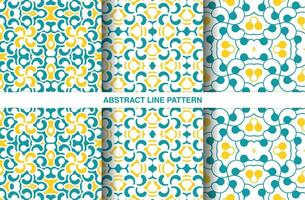 Collection of Colorful abstract geometric pattern design vector