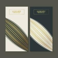 elegant gold pattern card design vector