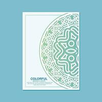 colorful mandala cover design template vector