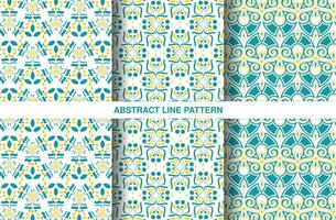 Collection of Colorful abstract geometric pattern design vector