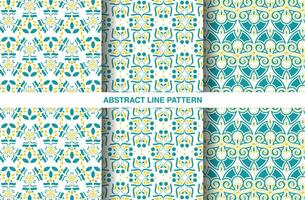 Collection of Colorful abstract geometric pattern design vector