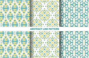Collection of Colorful abstract geometric pattern design vector