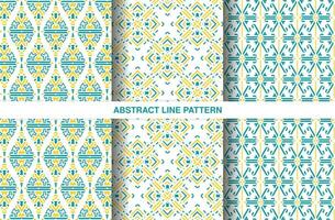 Collection of Colorful abstract geometric pattern design vector