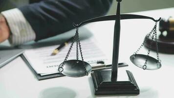 Customer service good cooperation, Consultation between a Businessman and Male lawyer or judge consult having team meeting with client, Law and Legal services concept. video