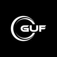 guf logo diseño, inspiración para un único identidad. moderno elegancia y creativo diseño. filigrana tu éxito con el sorprendentes esta logo. vector