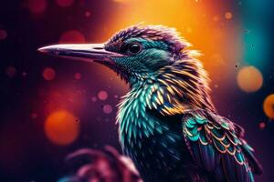 Tropical bird fantasy. Generate Ai photo