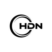 hdn letra logo diseño, inspiración para un único identidad. moderno elegancia y creativo diseño. filigrana tu éxito con el sorprendentes esta logo. vector