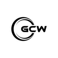 gcw logo diseño, inspiración para un único identidad. moderno elegancia y creativo diseño. filigrana tu éxito con el sorprendentes esta logo. vector