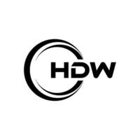 HDW Letter Logo Design, Inspiration for a Unique Identity. Modern Elegance and Creative Design. Watermark Your Success with the Striking this Logo. vector