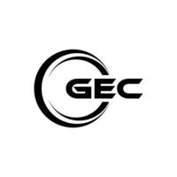 gec logo diseño, inspiración para un único identidad. moderno elegancia y creativo diseño. filigrana tu éxito con el sorprendentes esta logo. vector