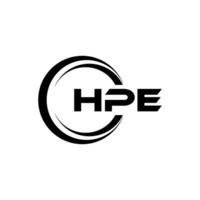 HPE Letter Logo Design, Inspiration for a Unique Identity. Modern Elegance and Creative Design. Watermark Your Success with the Striking this Logo. vector