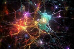 Neurons brain. Generate Ai photo