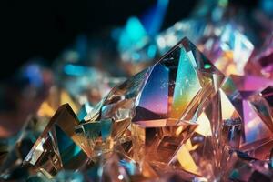 Quartz crystal. Generate Ai photo