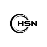 hsn letra logo diseño, inspiración para un único identidad. moderno elegancia y creativo diseño. filigrana tu éxito con el sorprendentes esta logo. vector